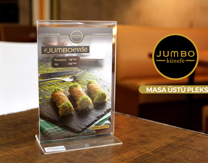 JUMBO KÜNEFE MASA ÜSTÜ PLEKSİ